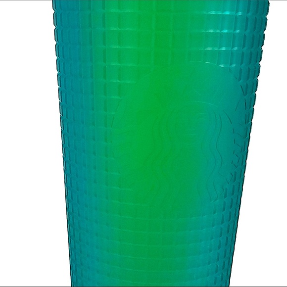 Starbucks 2022 ‘Mountain Dew’ Neon Green Yellow Grid Venti Tumbler Cup - Picture 5 of 9